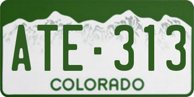 CO license plate ATE313