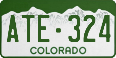 CO license plate ATE324