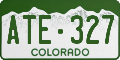 CO license plate ATE327
