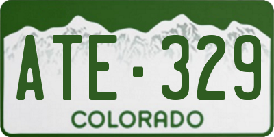 CO license plate ATE329