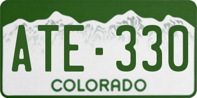 CO license plate ATE330