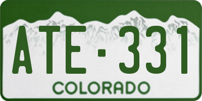 CO license plate ATE331
