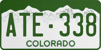 CO license plate ATE338