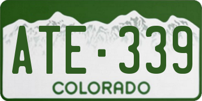 CO license plate ATE339