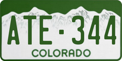 CO license plate ATE344