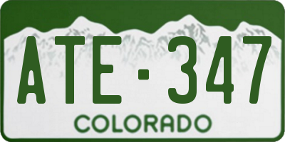 CO license plate ATE347