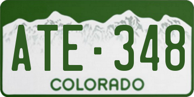 CO license plate ATE348
