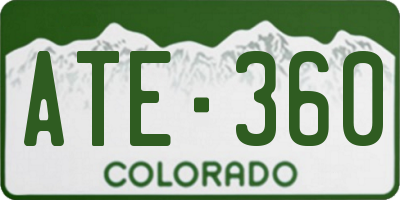 CO license plate ATE360