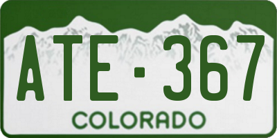 CO license plate ATE367