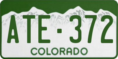 CO license plate ATE372