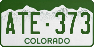 CO license plate ATE373