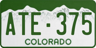 CO license plate ATE375