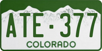 CO license plate ATE377