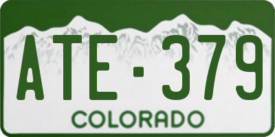 CO license plate ATE379