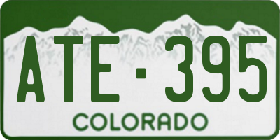 CO license plate ATE395