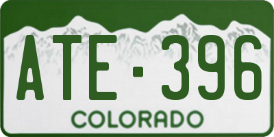 CO license plate ATE396