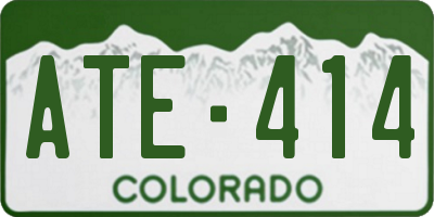 CO license plate ATE414
