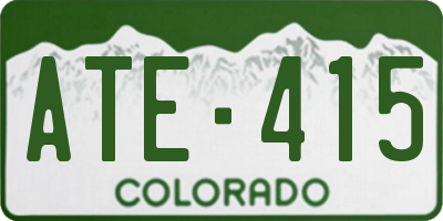 CO license plate ATE415