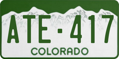 CO license plate ATE417