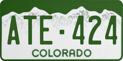 CO license plate ATE424
