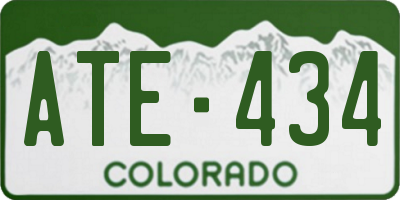 CO license plate ATE434