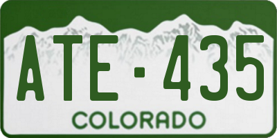 CO license plate ATE435