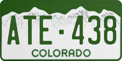 CO license plate ATE438