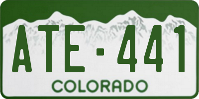 CO license plate ATE441