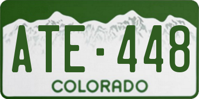 CO license plate ATE448