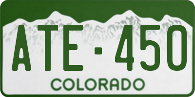 CO license plate ATE450