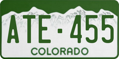 CO license plate ATE455