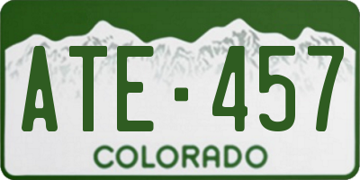 CO license plate ATE457
