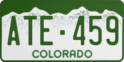CO license plate ATE459