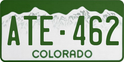 CO license plate ATE462