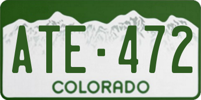CO license plate ATE472