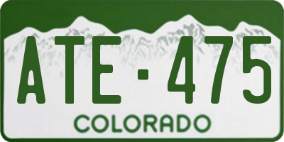 CO license plate ATE475