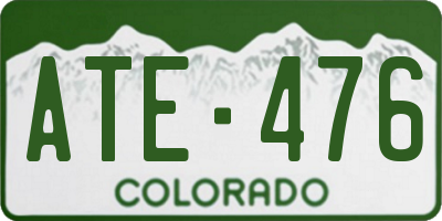 CO license plate ATE476