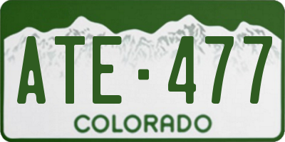 CO license plate ATE477
