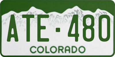 CO license plate ATE480