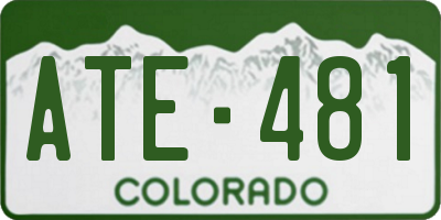 CO license plate ATE481