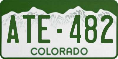 CO license plate ATE482