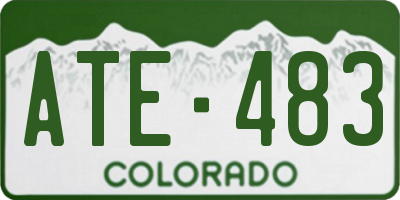 CO license plate ATE483