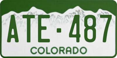 CO license plate ATE487