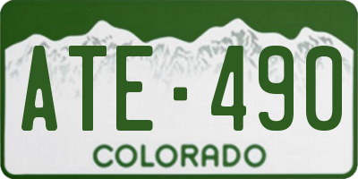 CO license plate ATE490