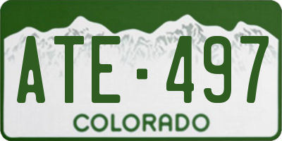 CO license plate ATE497