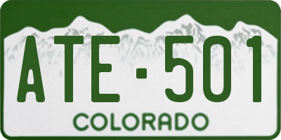 CO license plate ATE501
