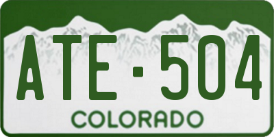 CO license plate ATE504