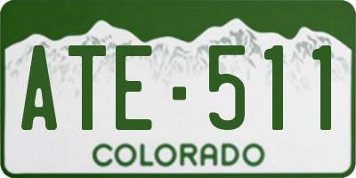 CO license plate ATE511