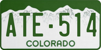 CO license plate ATE514