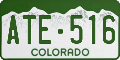 CO license plate ATE516